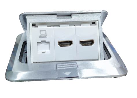 electrical floor box with hdmi|floor mounted electrical outlet boxes.